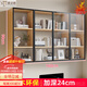 意法格（YIFAGE）墻上實(shí)木書(shū)柜書(shū)架壁掛2025新款簡(jiǎn)約家居臥室防塵創(chuàng  )意收納置物架 原木色三層帶玻璃門(mén)160*90*24