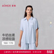 愛(ài)慕睡衣女夏季莫代爾涼感開(kāi)衫短袖短褲家居服套裝