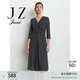 玖姿（JUZUI）商場(chǎng)同款波爾卡圓點(diǎn)顯瘦連衣裙女春款JWEC50042 花黑 3XL