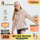 暇步士（Hush Puppies）童裝女童三防風(fēng)衣春秋大童戶(hù)外服兒童連帽外套 玫瑰粉 160