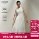 艾諾絲雅詩(shī)【商場(chǎng)同款】2025夏新品桑蠶絲連衣裙背心裙大擺A字裙40619898 奶油米 M