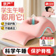 京嚴午睡枕頭小學(xué)生午睡趴桌神器兒童午休枕趴睡枕教室專(zhuān)用睡覺(jué)趴趴枕 升級護胸款-淺粉｜贈名字貼·收納袋  22cm*20cm 含枕芯 親膚0甲醛 | 不壓眼睛 | 可水洗