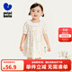 迷你巴拉寶寶泡泡袖碎花公主裙【可愛(ài)娃娃領(lǐng)女童純棉連衣裙】 黃白色調00331 100 cm