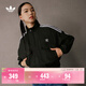 adidas三條紋短款休閑夾克外套女裝阿迪達斯官方三葉草   黑色   M