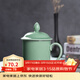 龍泉青瓷茶杯辦公杯陶瓷茶具家用喝茶杯純手工泡茶杯帶柄杯子普洱茶杯水杯 弟窯梅子青-禮盒裝