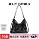 JellyToyboy包包女包JTB漫游包特別版新款大容量復古單肩通勤斜挎包 黑色