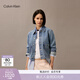 Calvin KleinJeans春秋女士美式潮流復古ck翻卷袖口純棉潮殼牛仔夾克外套