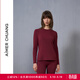 愛(ài)慕創(chuàng  )保暖上衣女士細斟4圓領(lǐng)長(cháng)袖保暖上衣可外穿打底衣CA721562 赤霞色7BE M 165