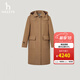 哈吉斯（HAZZYS）女裝 冬季女士【帽可拖卸】中長(cháng)款大衣ABSSH0CDH07 米色BI L (165/88A 40)