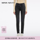 MISS SIXTY2025冬季新款含羊絨牛仔褲女雙扣腰顯瘦修身小腳鉛筆褲 黑灰 27
