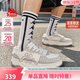 卡帕（Kappa）背靠背板鞋男鞋潮流復古百搭休閑鞋運動(dòng)鞋 冬日白/冷灰色 41 