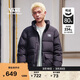 VANS范斯官方 男女情侶羽絨夾克多口袋外套 黑色 L含絨量：233g