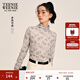 Teenie Weenie小熊女裝春網(wǎng)紗長(cháng)袖T恤打底衫碎花上衣 灰色 S 160