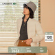 LACOSTE法國鱷魚(yú)女裝25秋冬新款純色拉鏈鵝絨羽絨服外套|BF2502 70V/米白色 M 38