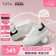 他她TATA奶油泡泡厚底小白鞋透氣增高板鞋WU501CM4 白/黑 38