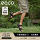 愛(ài)步（ECCO）戶(hù)外涼鞋男鞋 男士透氣魔術(shù)貼沙灘休閑鞋子 越野069564 黑色/灰色06956450034 42