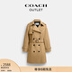 蔻馳（COACH）奧萊女士女裝純色中長(cháng)款風(fēng)衣戶(hù)外外套 卡其色 S
