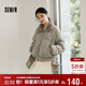 森馬（Semir）棉服女冬毛絨翻領(lǐng)手套寬松分割肌理2025復古休閑棉衣10A725112001