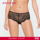 愛(ài)慕女士?jì)妊澬愿欣俳z夏季薄包臀彈力中腰平角內褲AM237541 160