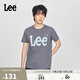 Lee商場(chǎng)同款25新品標準版圓領(lǐng)Logo印花男短袖T恤休閑