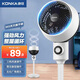 康佳（KONKA）空氣循環(huán)扇電風(fēng)扇家用大風(fēng)力遙控落地扇渦輪換氣扇辦公室宿舍立式輕音風(fēng)扇 白色機械搖頭款