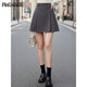 品彩（PinCai）半身裙女小個(gè)子高腰顯瘦西裝A字裙時(shí)尚學(xué)院風(fēng)百搭百褶裙P51B007