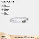 蔻馳（COACH）【品牌直供】禮物女士經(jīng)典C字標手鐲銀色91428