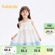 巴拉巴拉兒童裙子2024夏裝女童連衣裙時(shí)尚撞色蕾絲格紋吊帶裙208224111020
