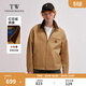 Teenie Weenie小熊男裝撞色外套2025春季新款休閑翻領(lǐng)美式潮流夾克 卡其色 XL