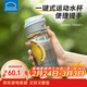 樂(lè )扣樂(lè )扣（LOCK&LOCK）一鍵式運動(dòng)水杯塑料杯戶(hù)外便攜水壺帶把手刻度男女杯子藍色550ml
