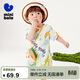 迷你巴拉恐龍連體衣外出爬服純棉男女童寶寶不易變形萌趣夏季
