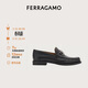 菲拉格慕（Ferragamo）男士黑色Gancini扣飾莫卡辛鞋 0762695_3E _ 85 禮物送男友