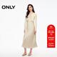 ONLY秋季時(shí)尚螺紋V領(lǐng)吊帶中長(cháng)款套裝連衣裙女|124307067 A01 故白色 L 170/88A