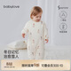 babylove嬰兒連體衣秋冬款夾棉哈衣保暖棉服男女寶寶純棉居家爬服雪寶墩墩