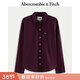 Abercrombie & Fitch【美式經(jīng)典】小麋鹿圖案百搭牛津長(cháng)袖襯衫25秋季女裝140-5247 紫紅色 S (165/88A)