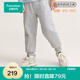 全棉時(shí)代（PurCotton）兒童加厚抓絨衛褲秋冬 淺花灰 120
