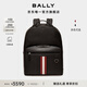 BALLY巴利【尊享折扣】MYTHOS紅白條紋牛皮革男士雙肩包6238747 黑色（紅白條紋） 均碼