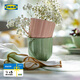 宜家（IKEA）【新品】SMORFISK斯莫菲斯石瓷杯花茶杯奶茶杯飲料杯家用 淺綠/粉紅色杯340ml2件