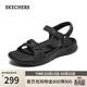 斯凱奇（Skechers）（SKECHERS）涼鞋女軟底外穿運動(dòng)涼拖鞋平底溯溪鞋沙灘鞋141451