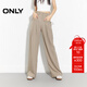 ONLY2025秋季新款通勤百搭高腰西裝褲收腰闊腿休閑褲女|125114020 E11 腰果沙色 S