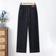 雪夕（XUEXI）2026新款媽媽春裝牛仔褲休閑褲中老年女裝顯瘦松緊腰直筒褲子