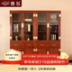 JINFEI 勁飛紅木家具緬甸花梨(學(xué)名：大果紫檀)新中式實(shí)木書(shū)柜書(shū)架簡(jiǎn)約落地置物架儲物柜一對 聚寶雅等級