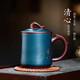 宜興荊邑紫砂杯原礦紫泥純全手工單杯子帶蓋家用大容量男女士款 清心
