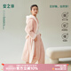 安之伴【巨保暖】珊瑚絨睡袍女秋冬季加絨加厚睡衣冬款法蘭絨浴袍家居服 淺粉【軟糯有彈性-超鎖溫】 M