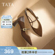 他她（TATA）粗跟瑪麗珍鞋女鞋高跟鞋女秋季新款皮鞋單鞋女XGM01AQ5 棕色 37