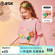ASK JUNIOR女童純棉短袖T恤夏季薄款中大童時(shí)尚立體花朵T恤兒童上衣童裝