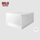 MUJI 聚丙烯 衣物箱/雜物箱199693 收納箱 長(cháng)44*寬55*高30cm 4S 無(wú)色