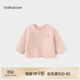 babylove嬰幼兒薄夾棉外套秋冬季純棉保暖上衣女寶寶時(shí)尚洋氣開(kāi)衫 月見(jiàn)粉 73
