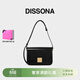 DISSONA迪桑娜真皮豆腐包小眾單肩斜挎包感腋下包小方包女【禮物】 黑色-大號