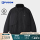 FILA FUSION斐樂(lè )潮牌棉服男2026春新款時(shí)尚休閑寬松保暖夾克外套 正黑色-BK M 170/92A/M